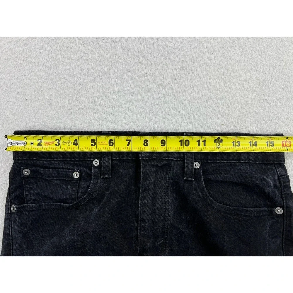 Levis 512 Jeans Mens 31x30 Black Slim Tapered Stretch Denim Charcoal Wash